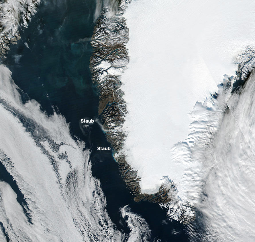 Staubstürme in Grönland